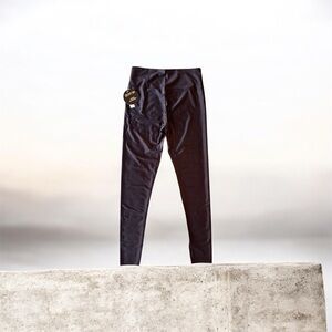 Fit in Women's black rubber sport pants